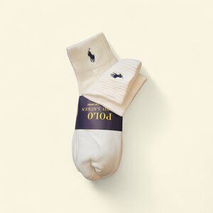 Polo Ralph Lauren 6 Pair Socks Classic Sport MidCut Shoes Size 6-12.5 Men